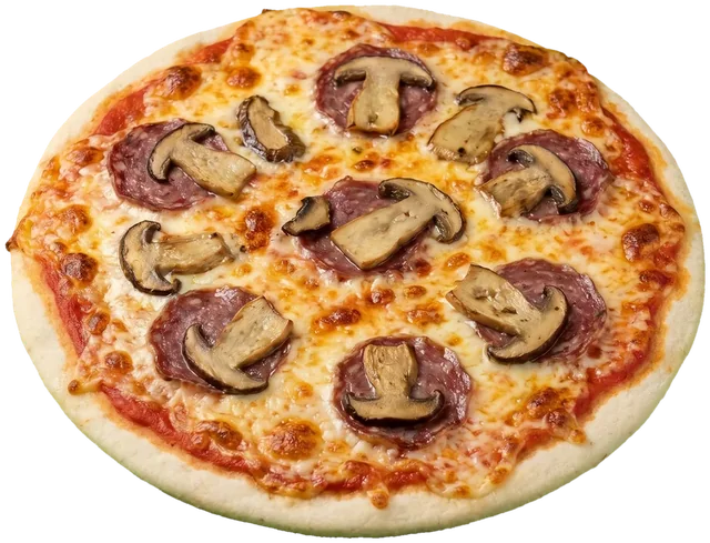 Pizza All'Improvviso senza glutine: salamino di cinghiale e funghi porcini