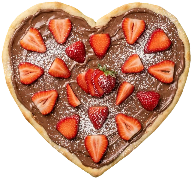 Pizza Cuore grande senza glutine: la pizza dessert a forma di cuore